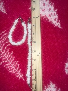 NWOT Pair of White Puka Shell Chip Bracelets 9” Surfer Style